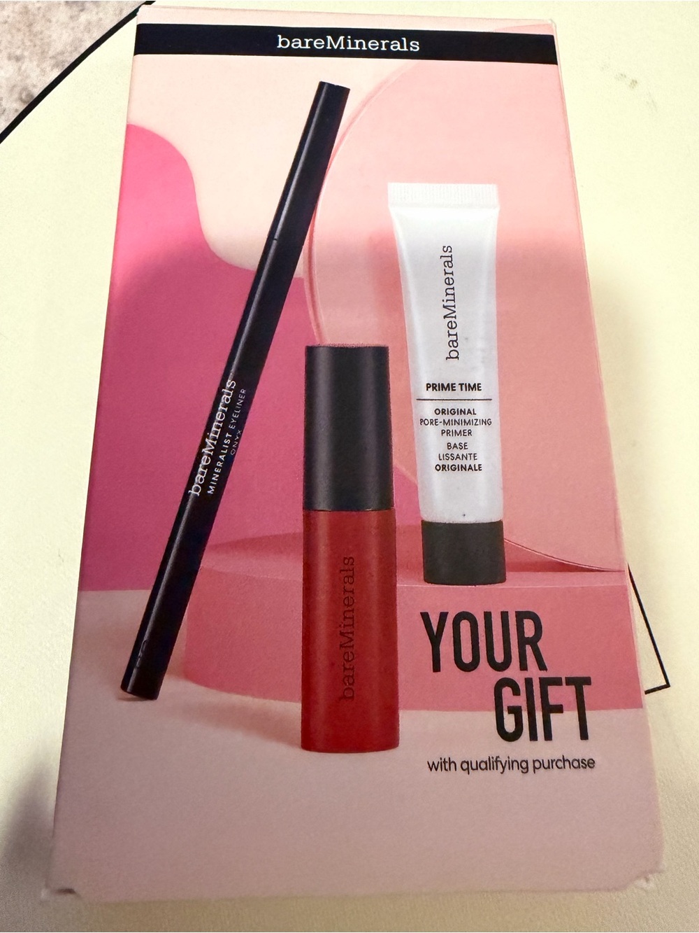 bareMinerals Lipstick & Primer Gift Set - Pink/Red